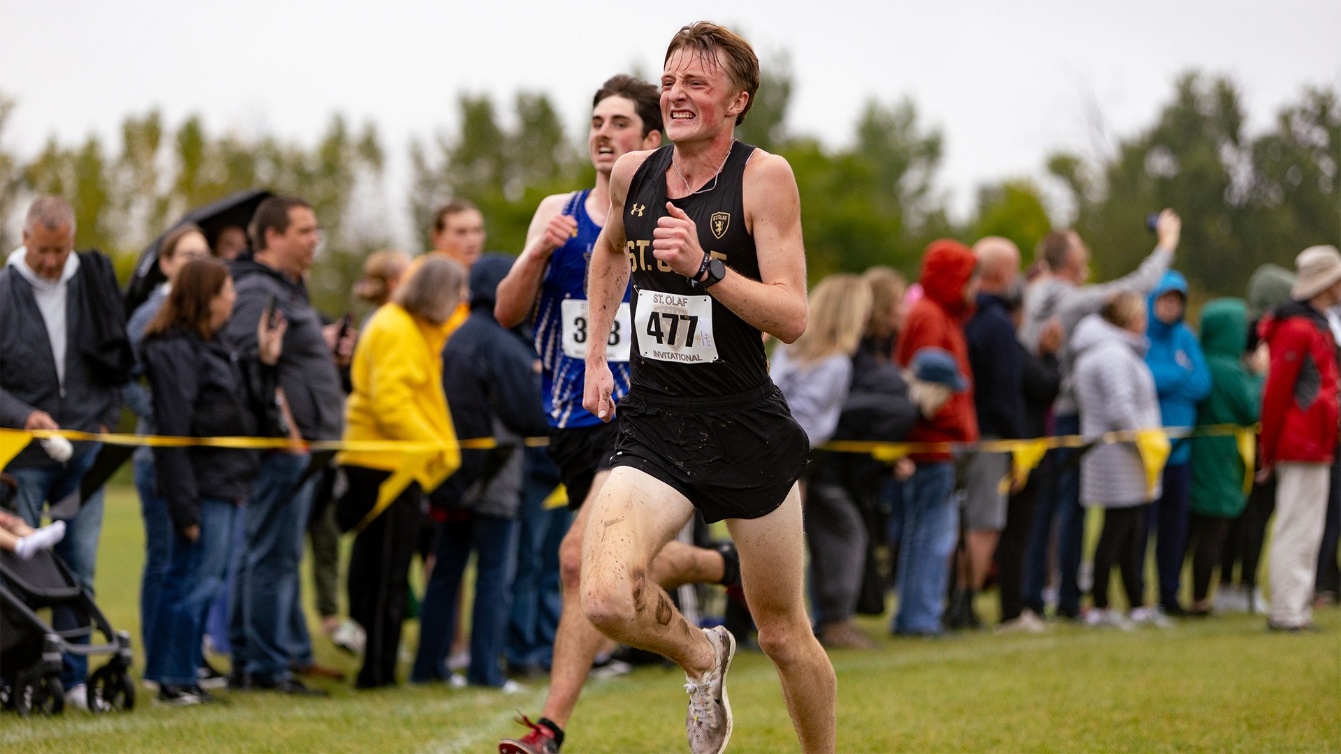 Garrett Seppanen sprints to the finish line.