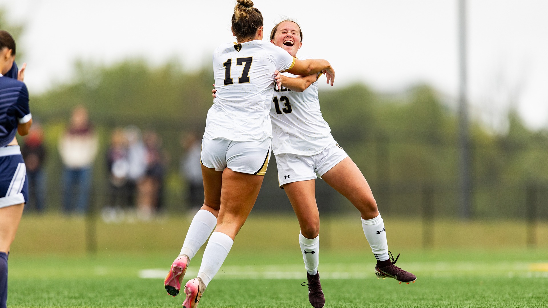 Piper Gravdal celebrates her goal.
