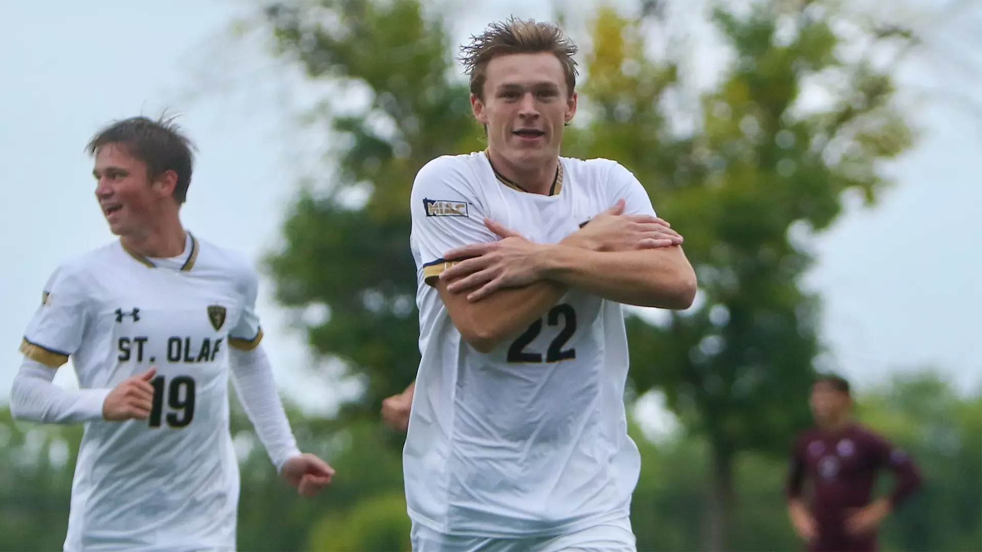 Charlie Piller celebrates his goal.