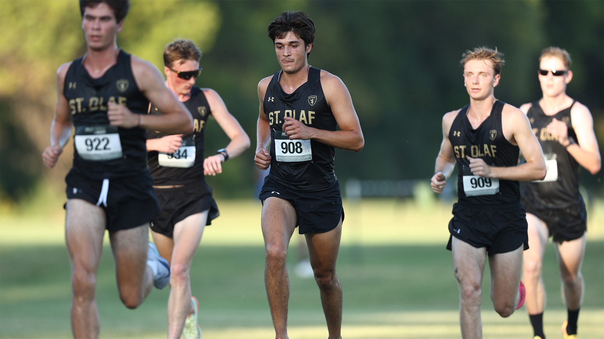 Alex Bjork runs at the Ole 5K Opener.