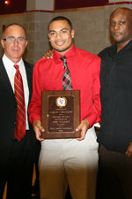 L to R: Chuck Priore, Miguel Maysonet and Alphonzo Grant '93, '94