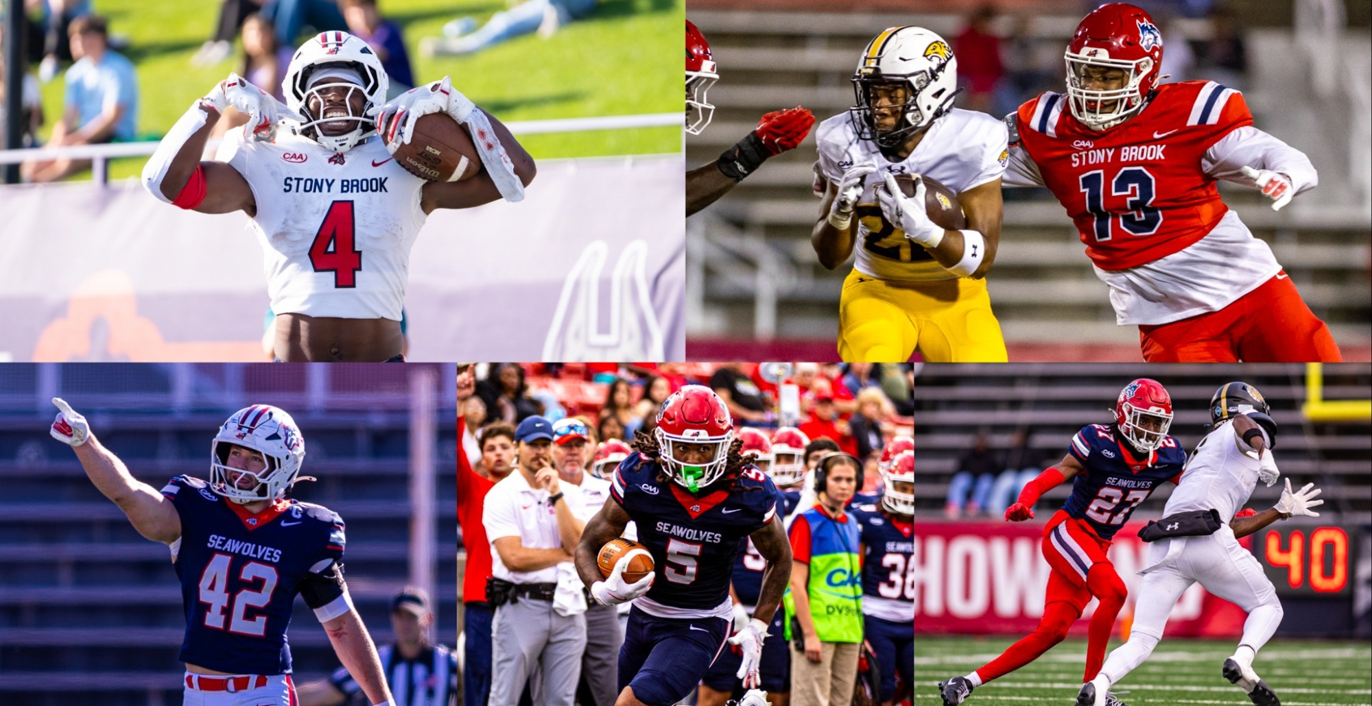 All-CAA Header Five Players