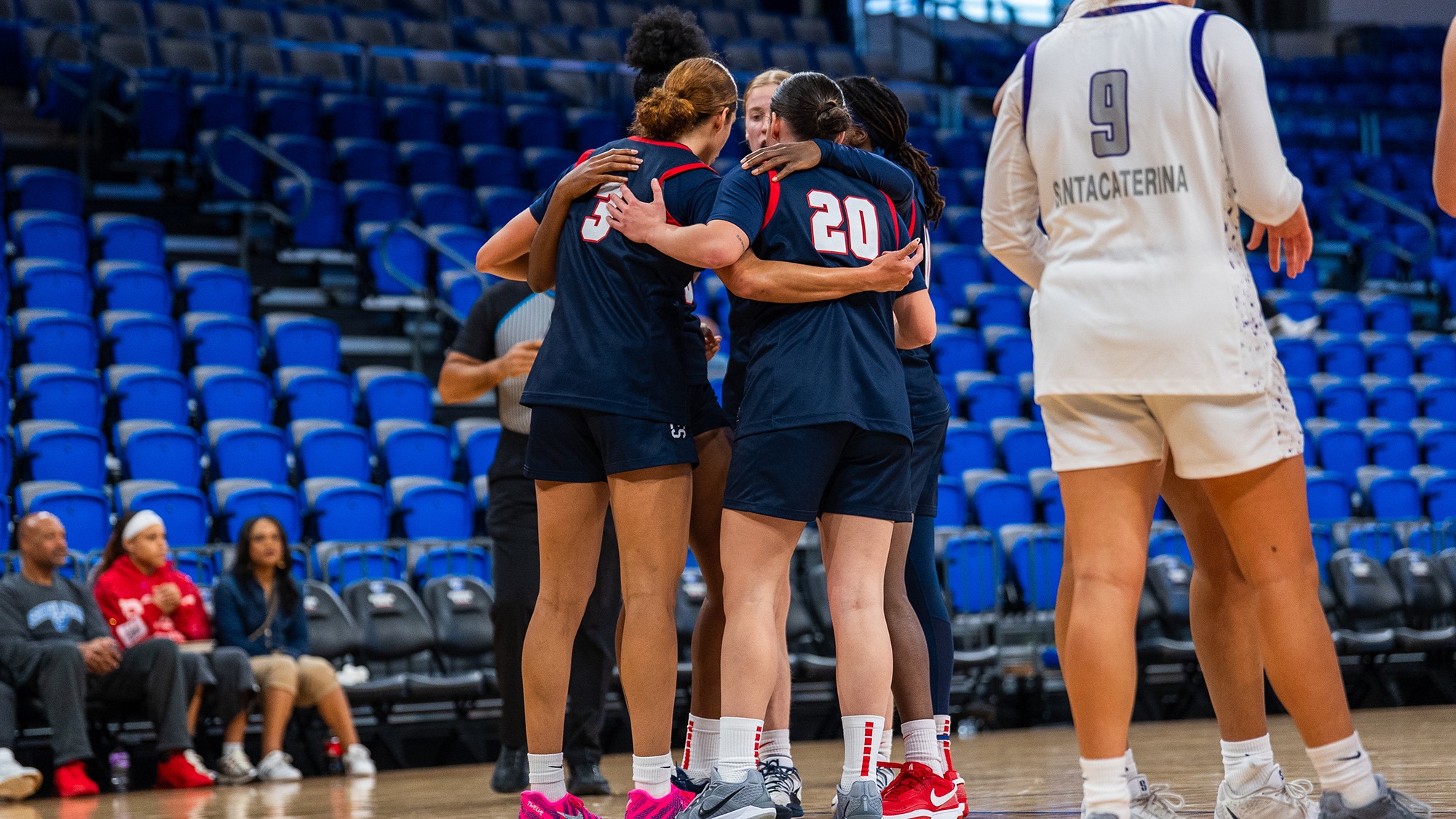 Women's Basketball Huddle - vs. Central Arkansas
