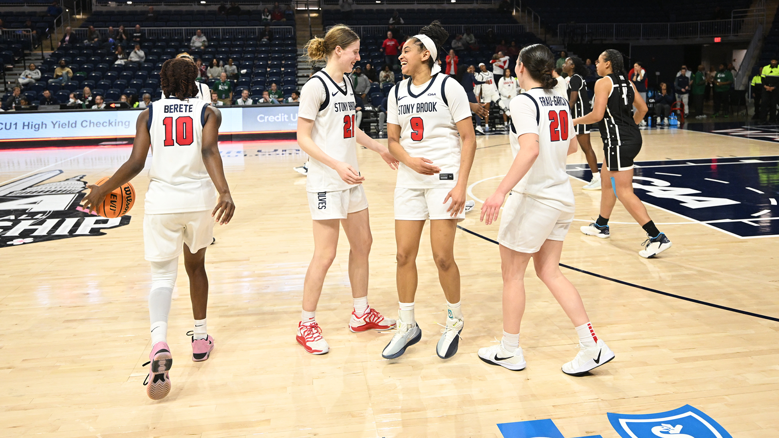 WBB CAA 26 Quarterfinals Celly