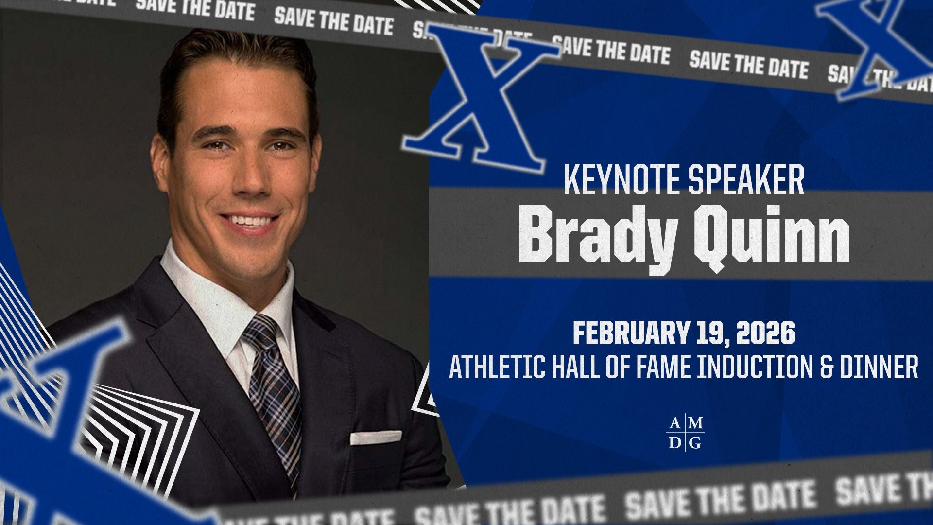 Brady Quinn Save the Date HOF Dec 1