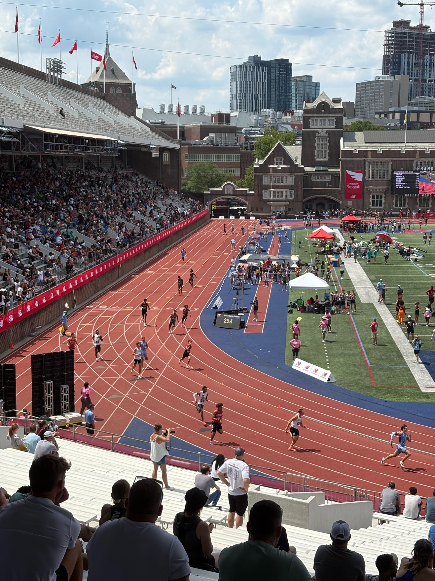 The Philadelphia stadium packed with fans for the New Balance Nationals 