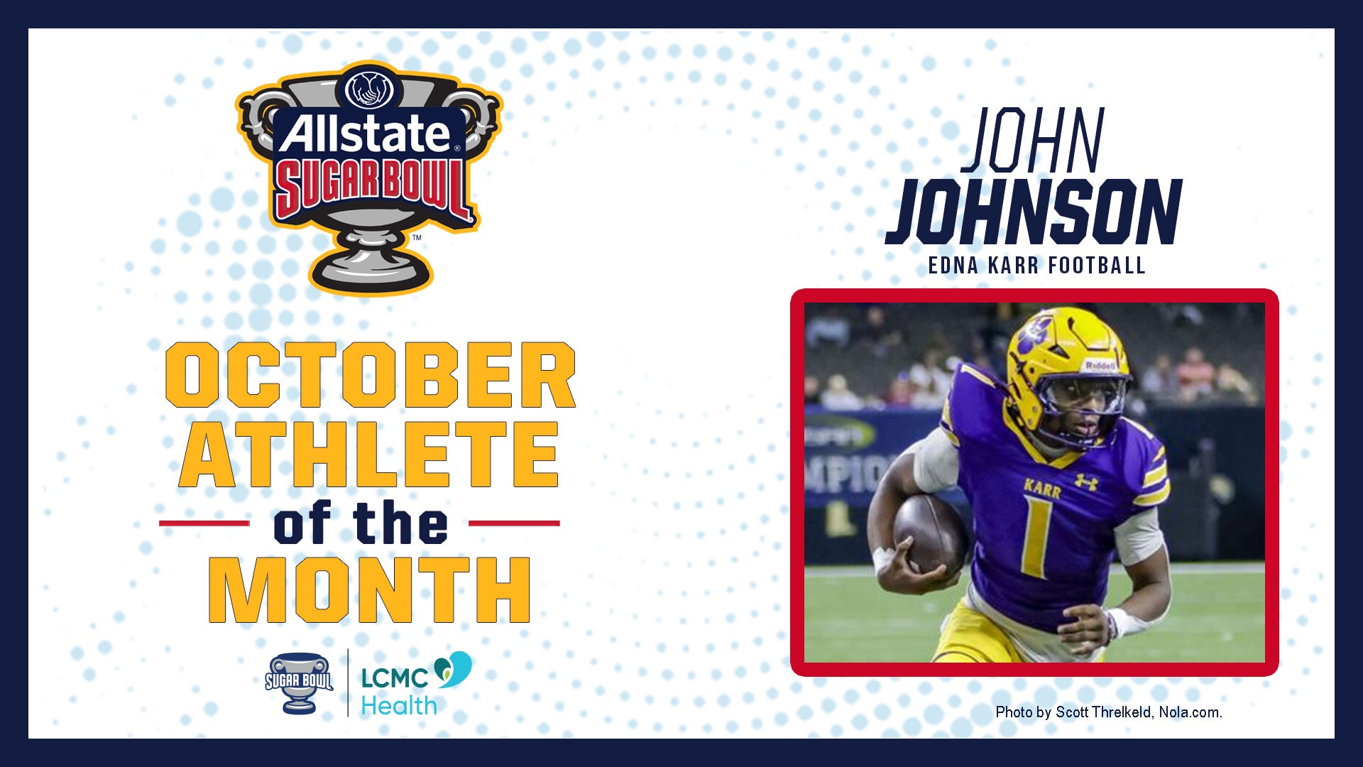 John Johnson, Edna Karr - October 2025 Athlete of the Month