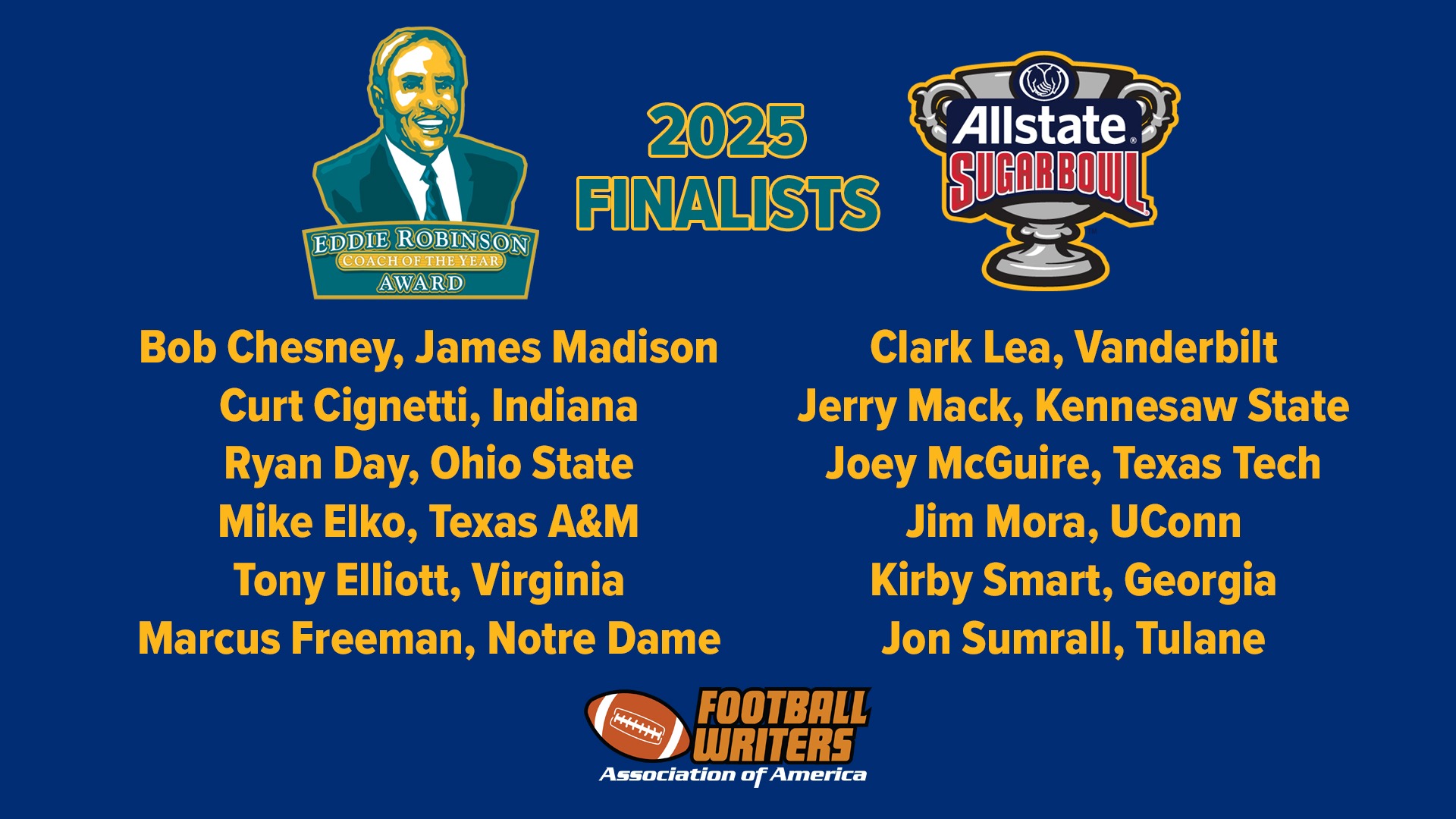 Eddie Robinson Award Finalists 2025