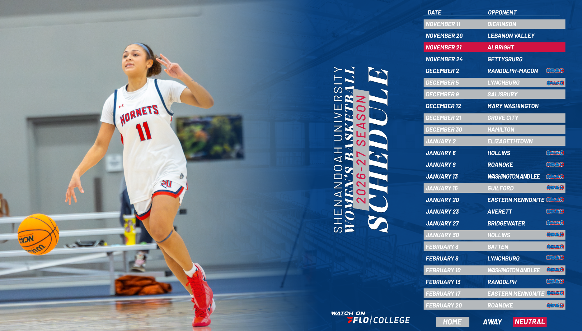 WBB Schedule 2627