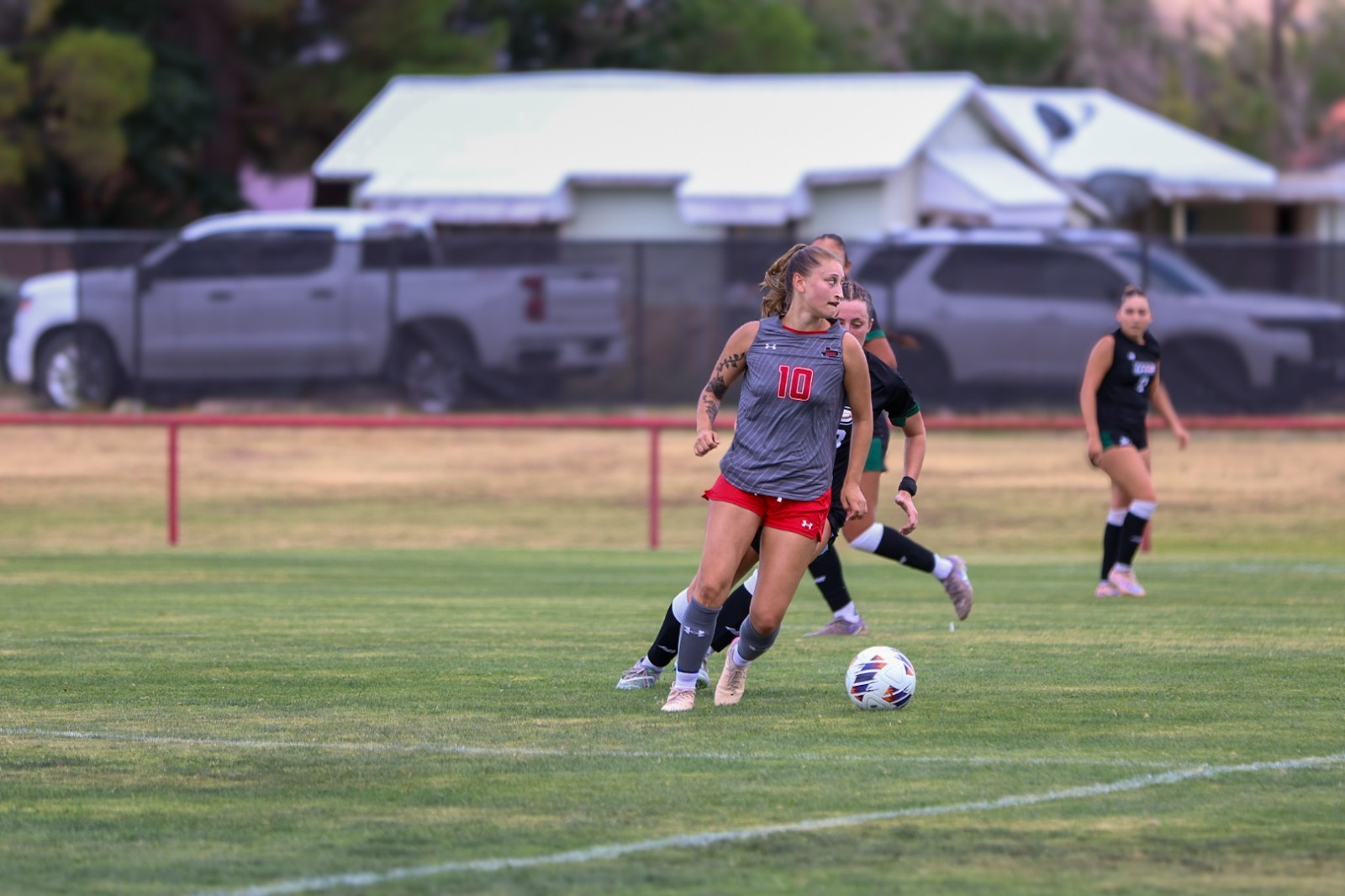 26 WSOC Gabby Trevino looks to score another goal