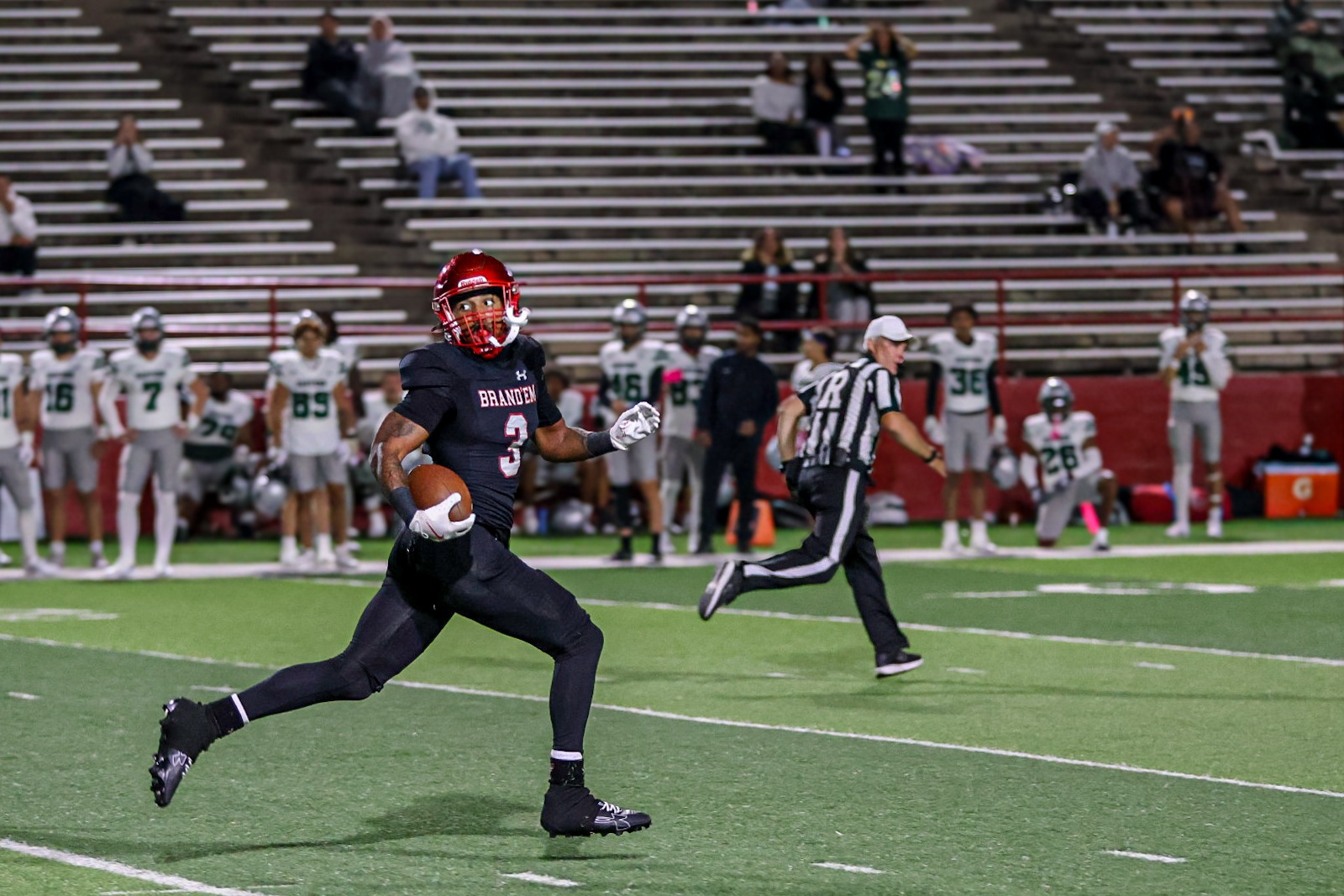 26 FB Jason Sandford is off to the races