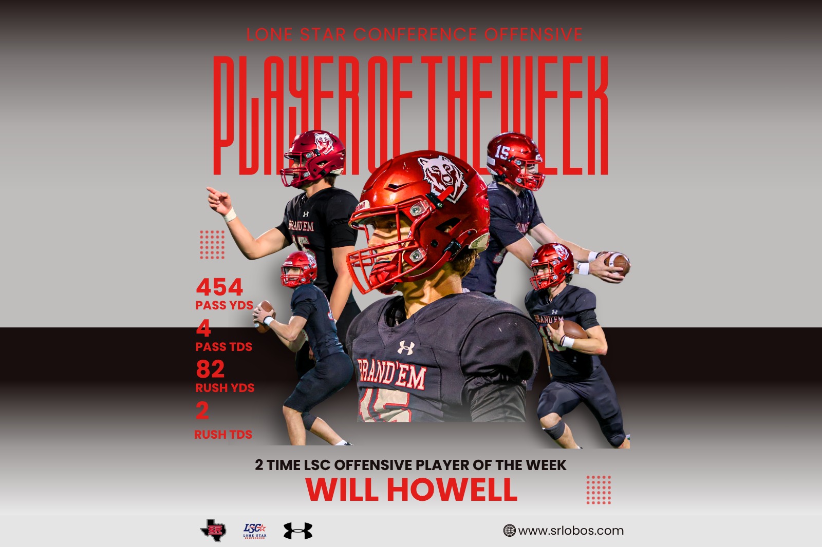 26 FB Will Howell wins LSC Offensive Player of the Week for second time