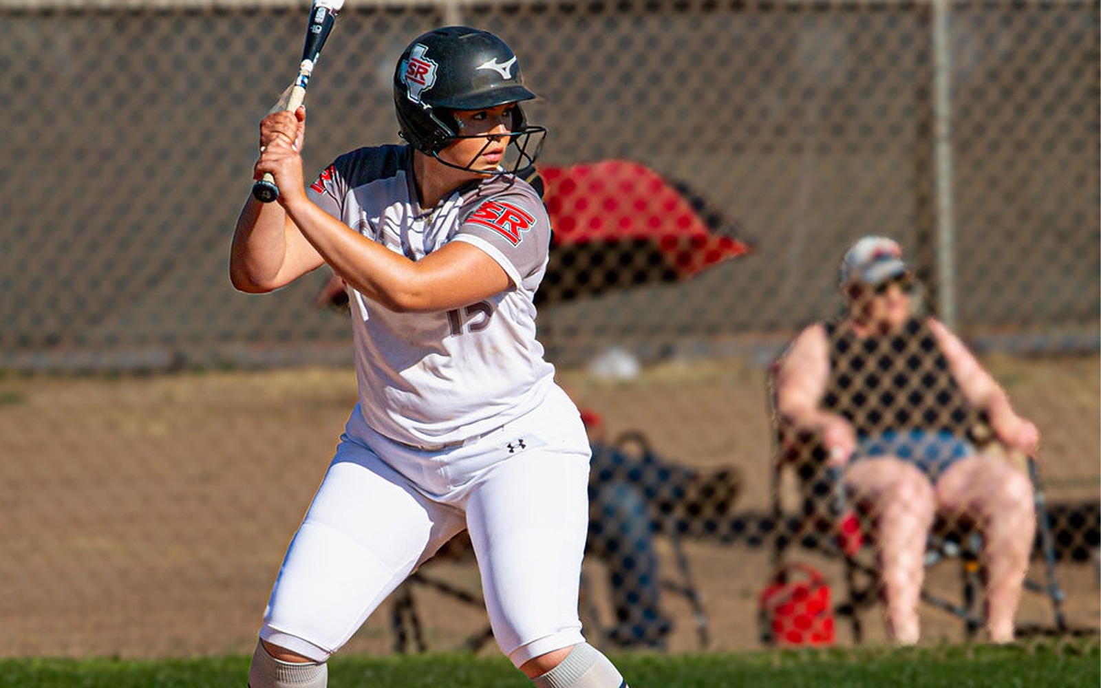26 SB Andrea Apodaca at the plate