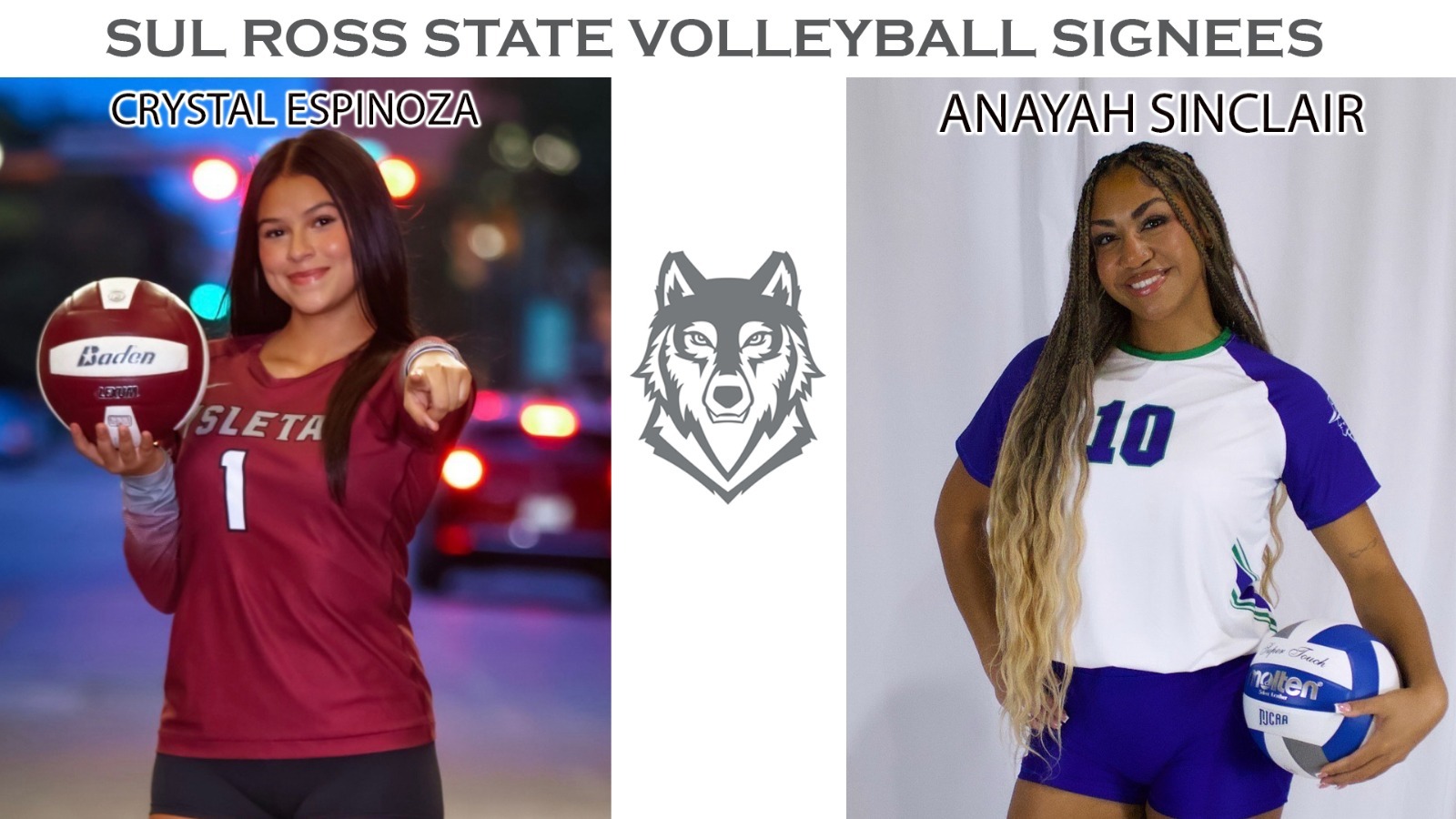 VB 26 Crystal Espinoza (El Paso, Texas) and Anayah Sinclair (El Paso, Texas) set to play for Lobos