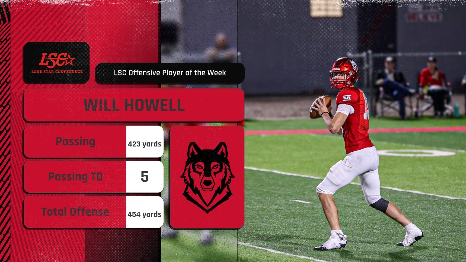 FB 26 Will Howell LSC Offensive POW Week 1