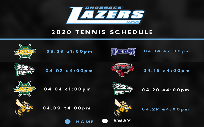 mens tennis schedule