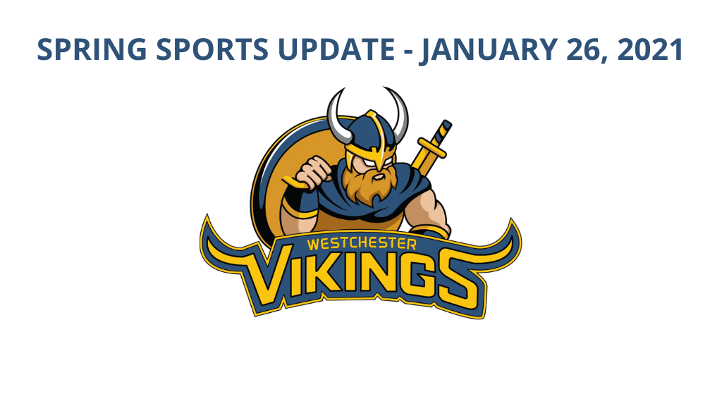 Westchester CC Spring Sports Update 1/26/21