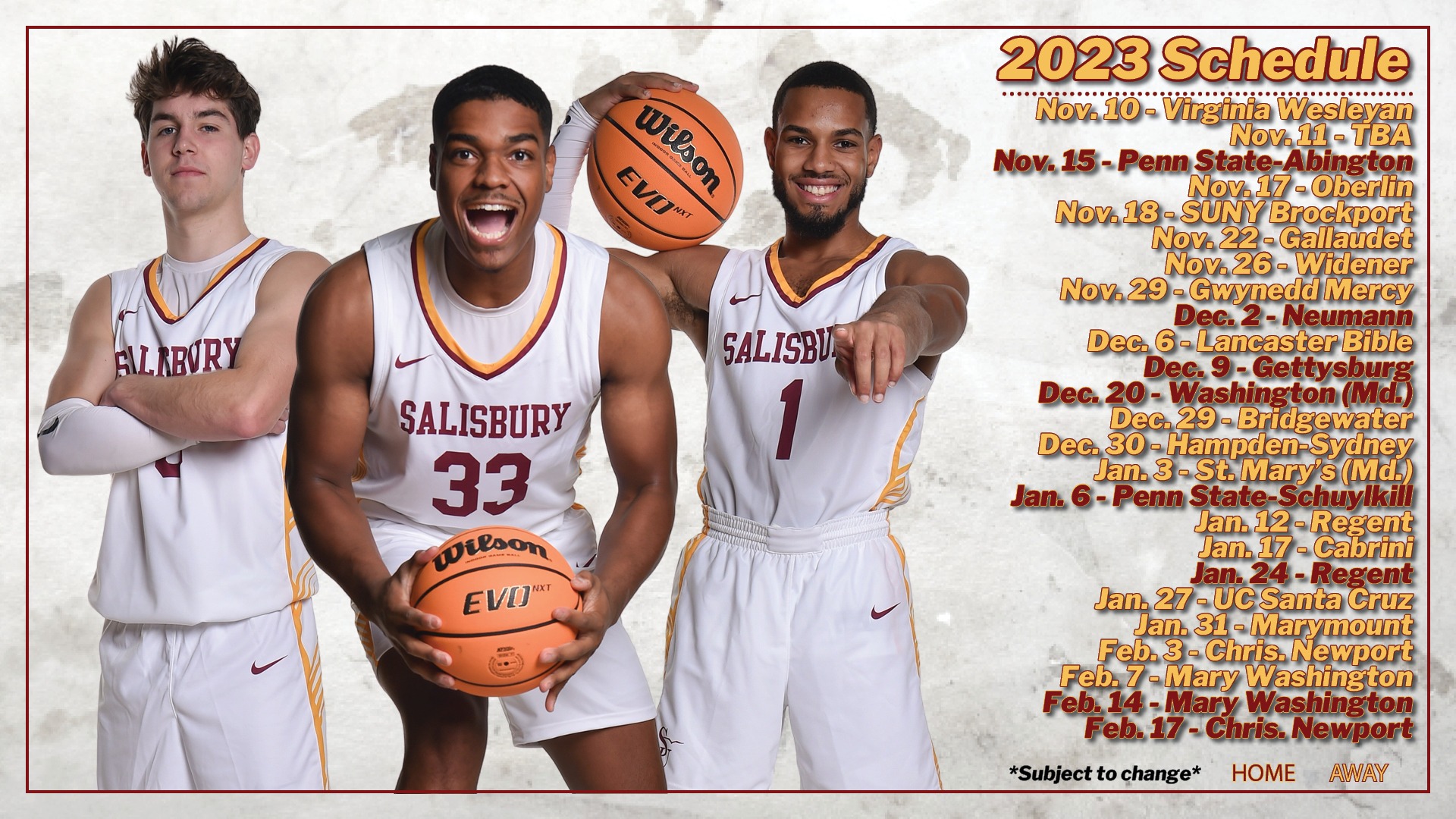 Men’s Basketball releases 202324 schedule Salisbury University