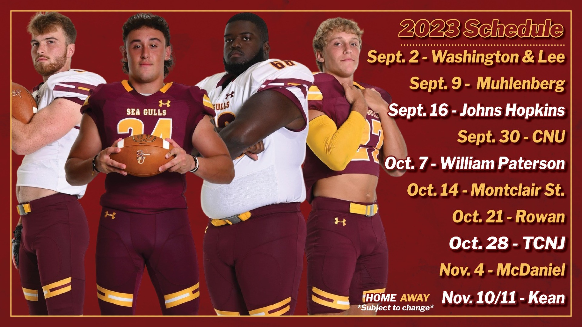 Football officially releases 2023 schedule Salisbury University
