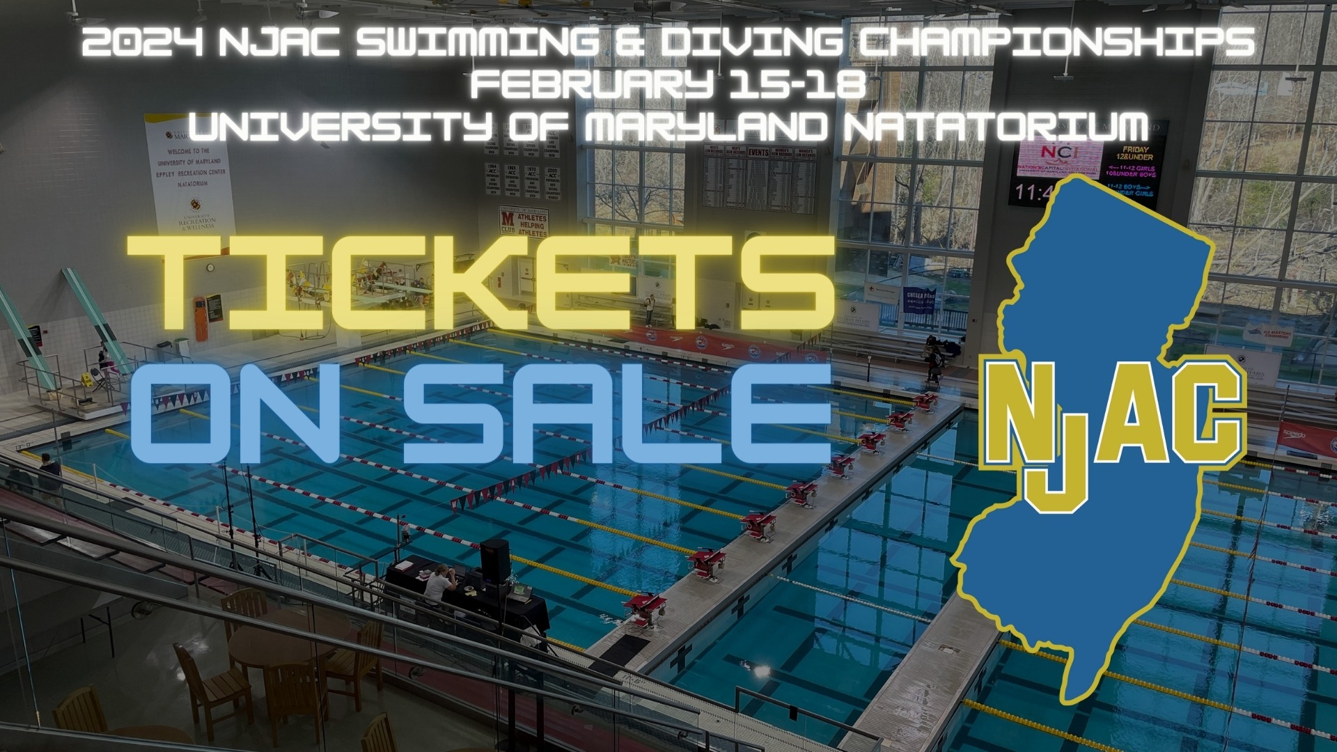 Tickets on sale for NJAC Swimming & Diving Championships Salisbury