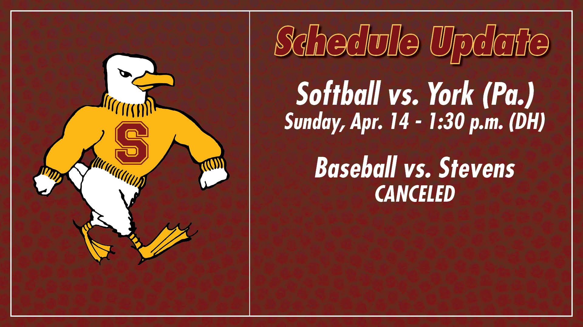 Softball, Baseball adjust Sunday schedules Salisbury University