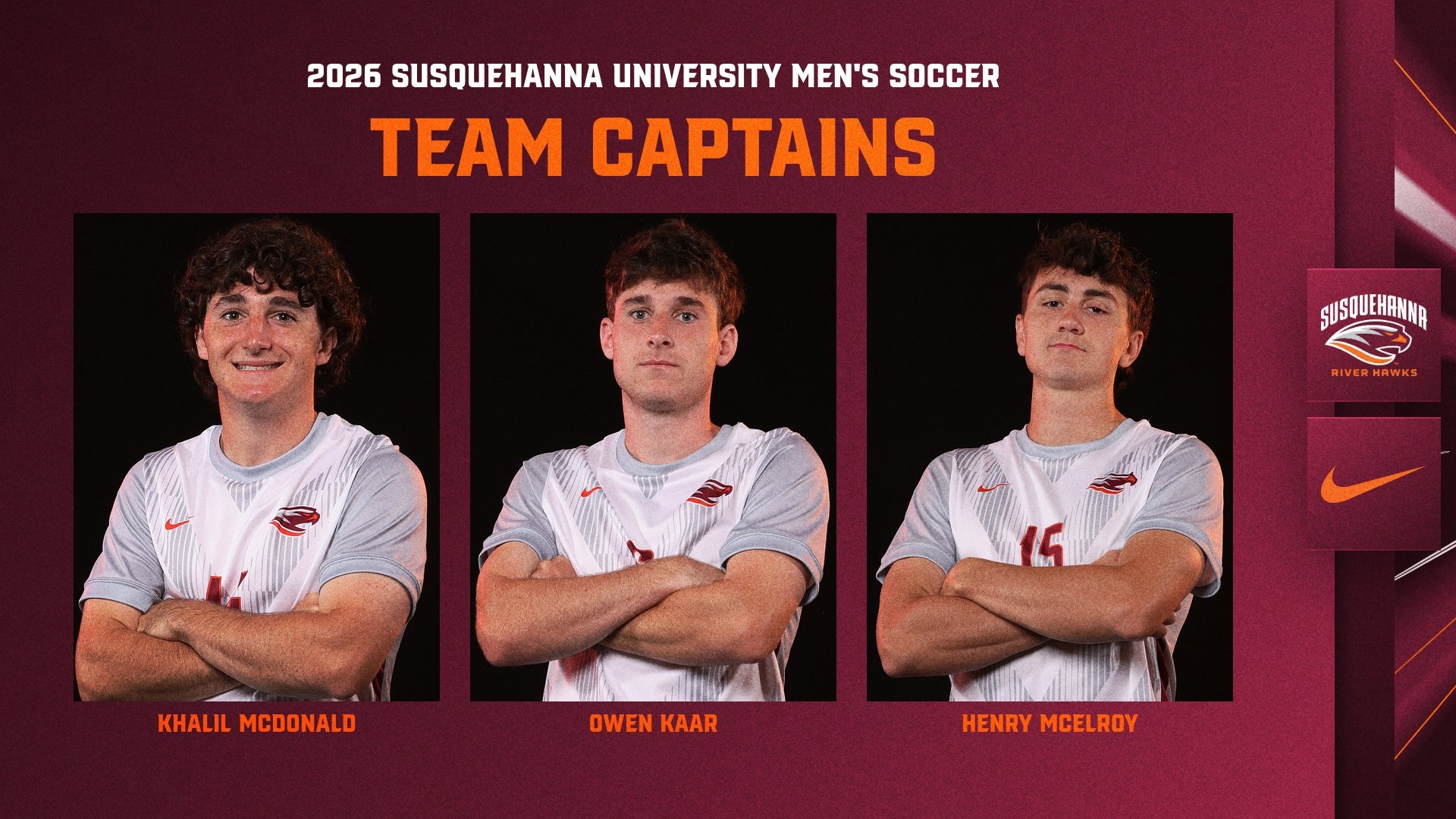 Men's Soccer Team Captains 2026
