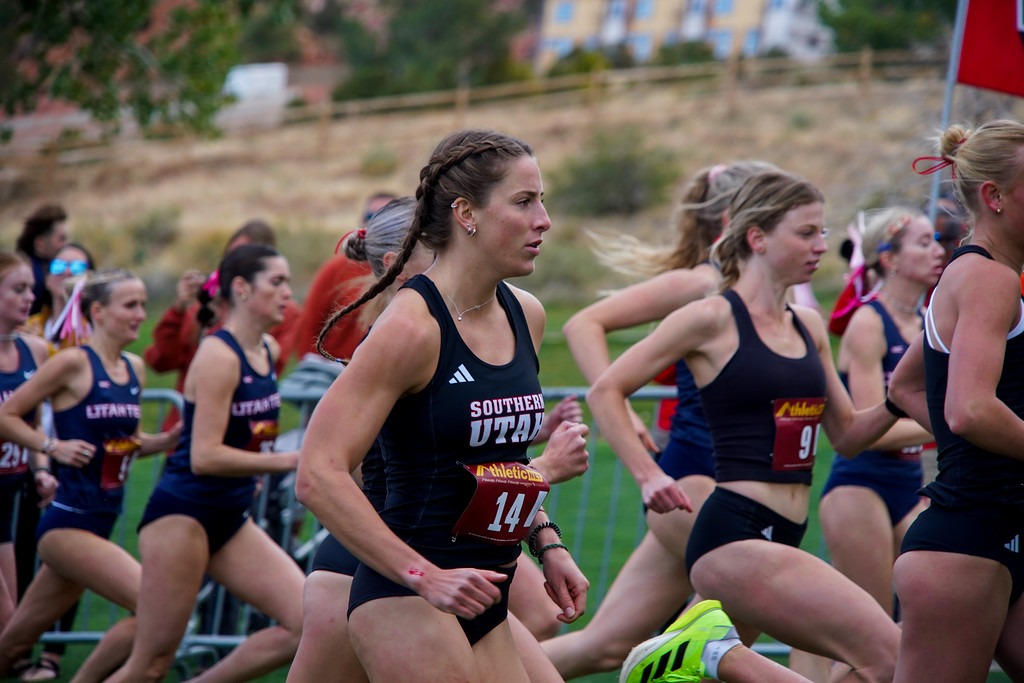 Audrey Hales gets her race started at the Color Country Invitational