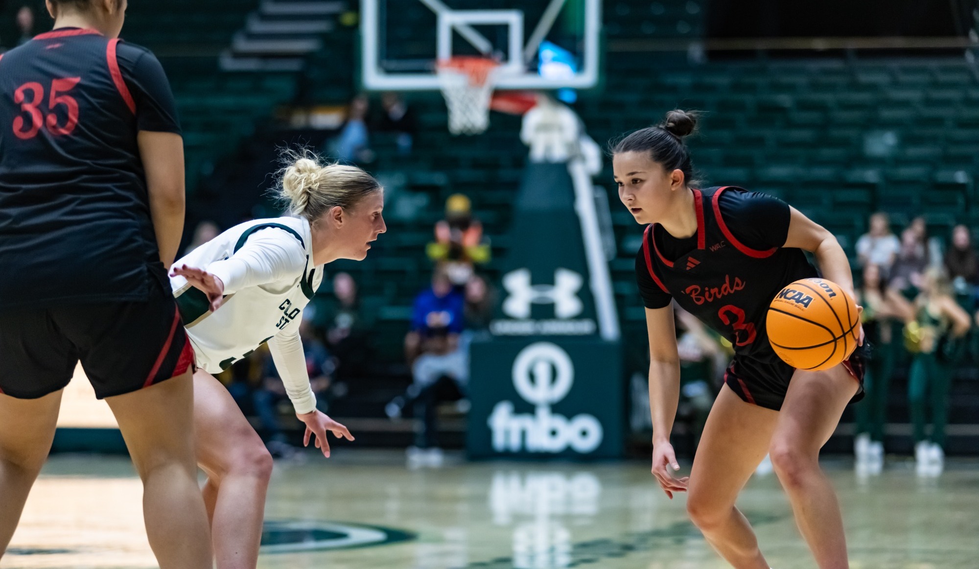 Sierra Chambers maintains ball possession