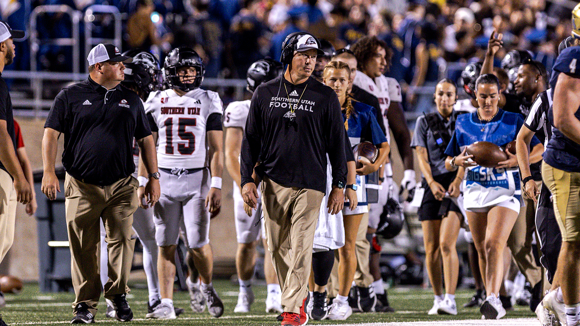 Coach Fitzgerald on the field