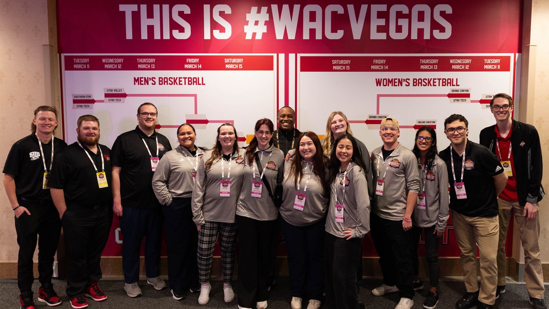 SUU Volunteers at WAC Vegas 2025 with Dr Brown and SUU Media Members
