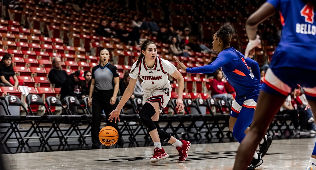 Kortney Doman dribbles