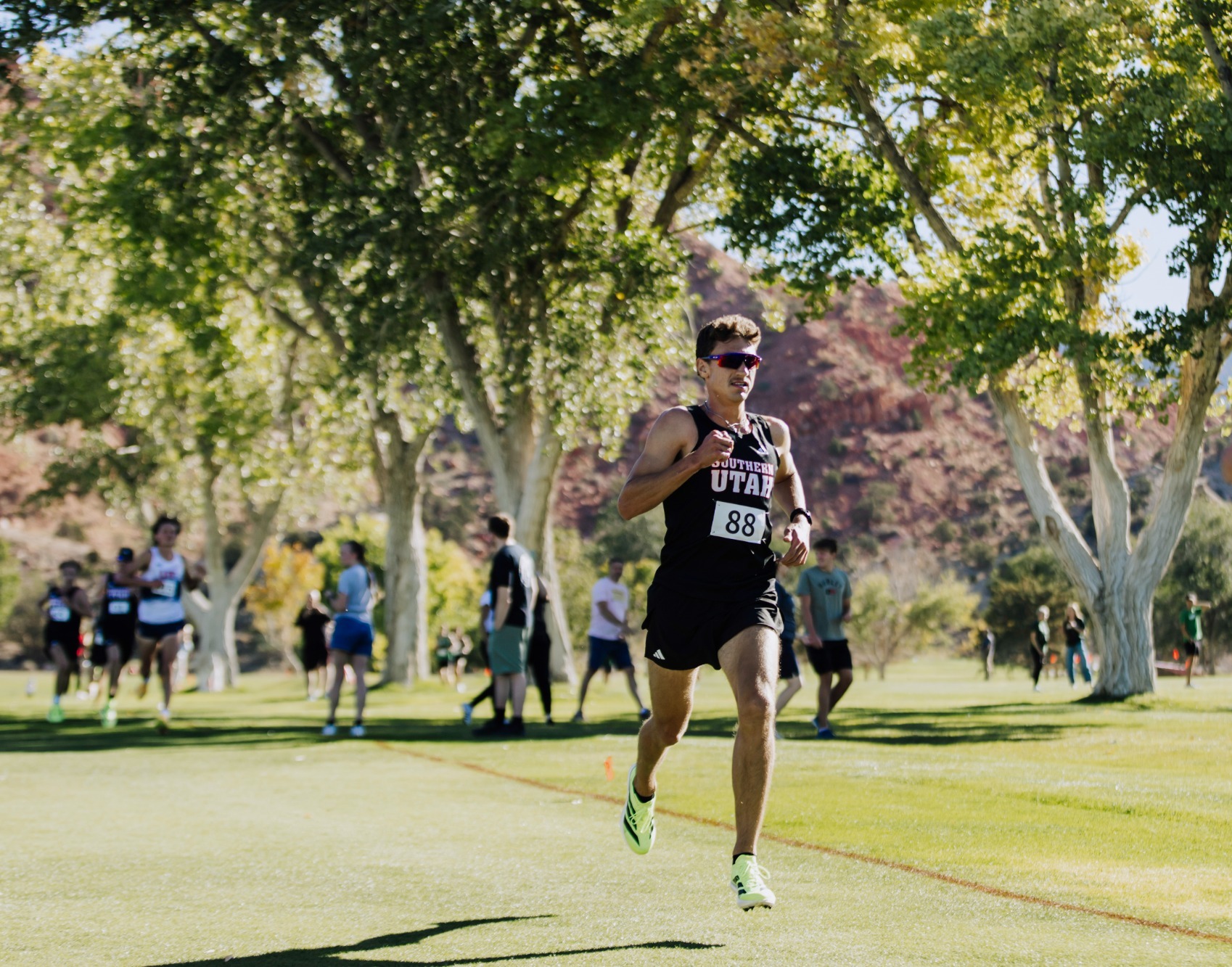 Chase Evans racing at the SUU Color Country Invitational
