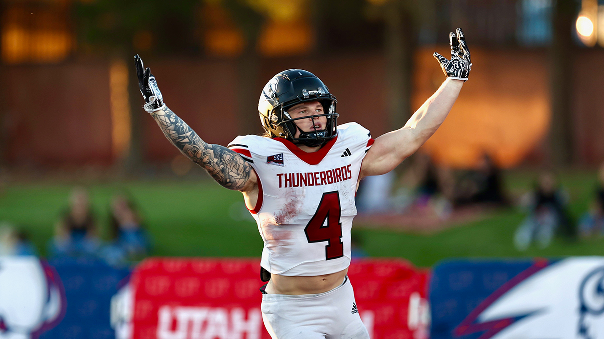 Ran Sawyer celebrates after his Kick Return touchdown