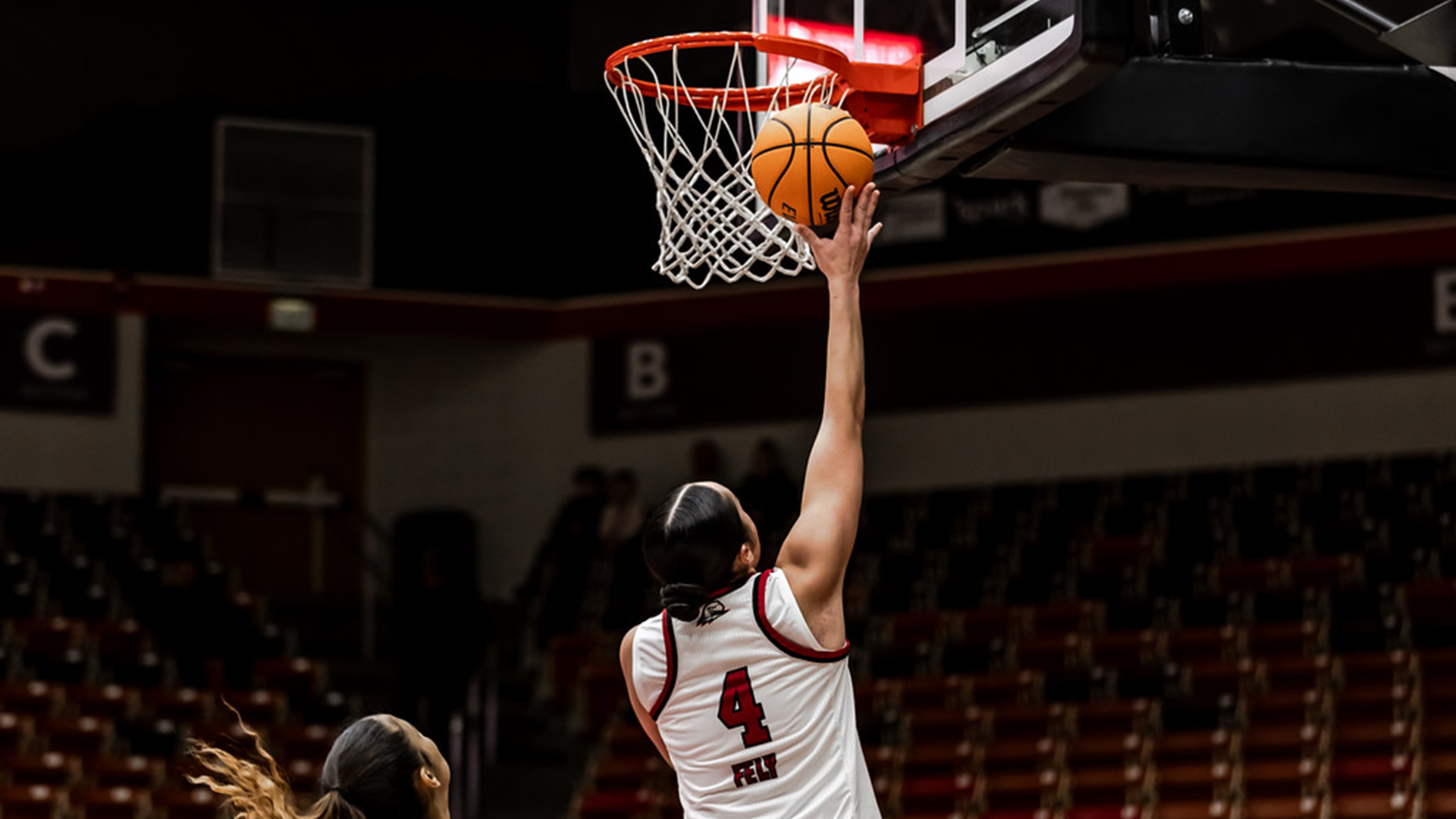 Brooklyn Fely goes for a layup