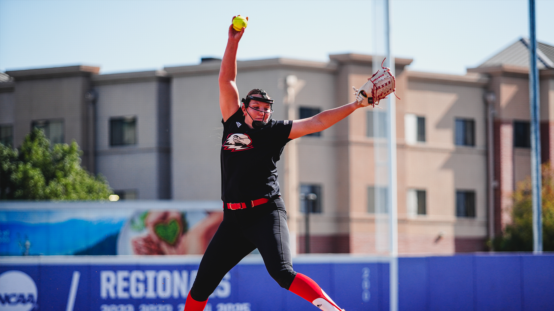 Delaney Baker pitching