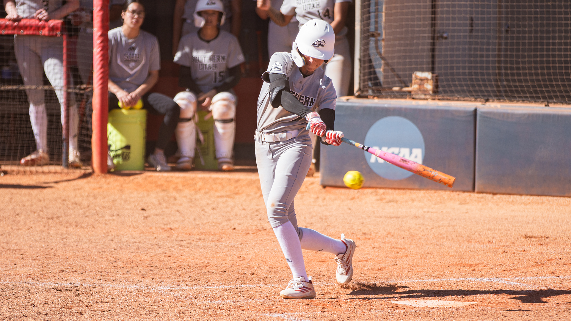 Michaella Salvatierra swinging the bat