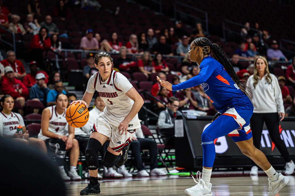 Kortney Doman dribbles