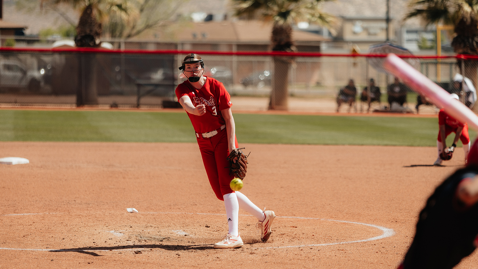 Riley Nielson pitching at Utah Tech