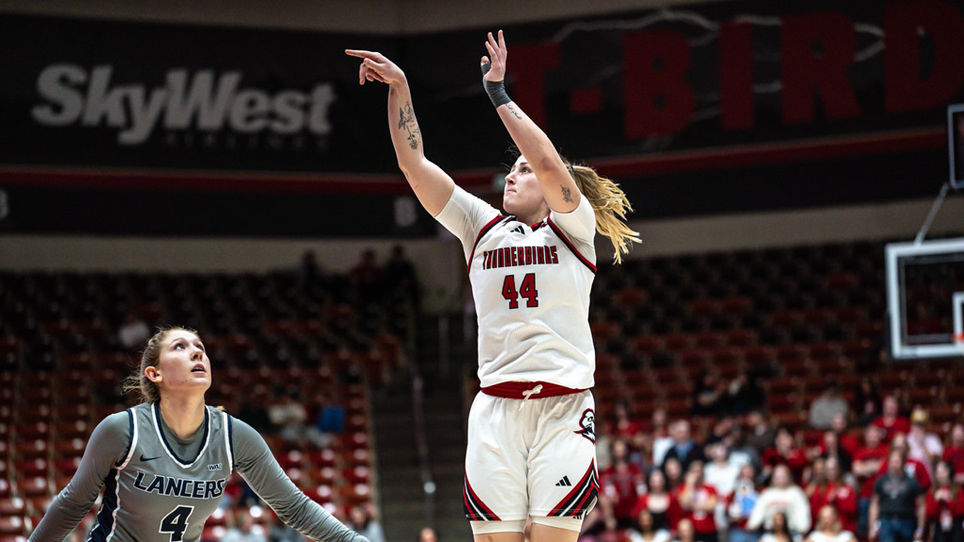 Ava Uhrich after shooting the ball