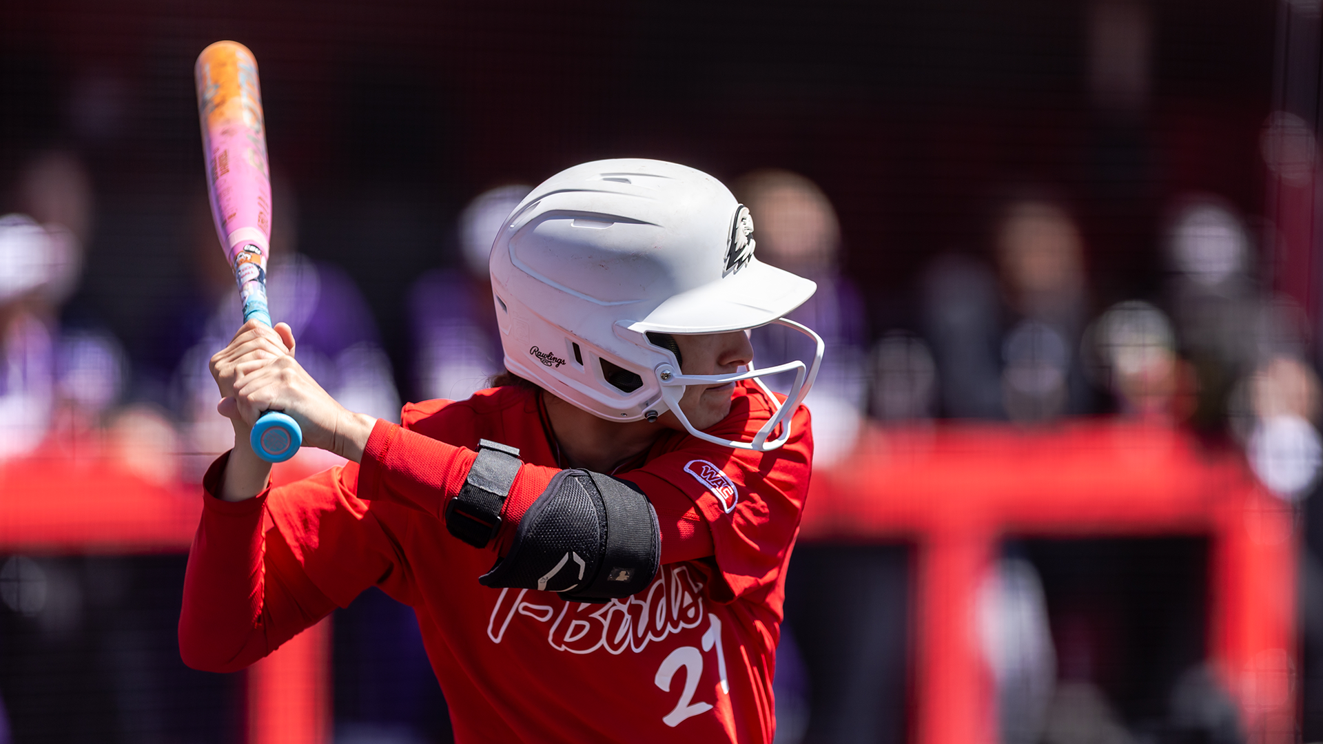 Alayah Toscano in the box ready to hit