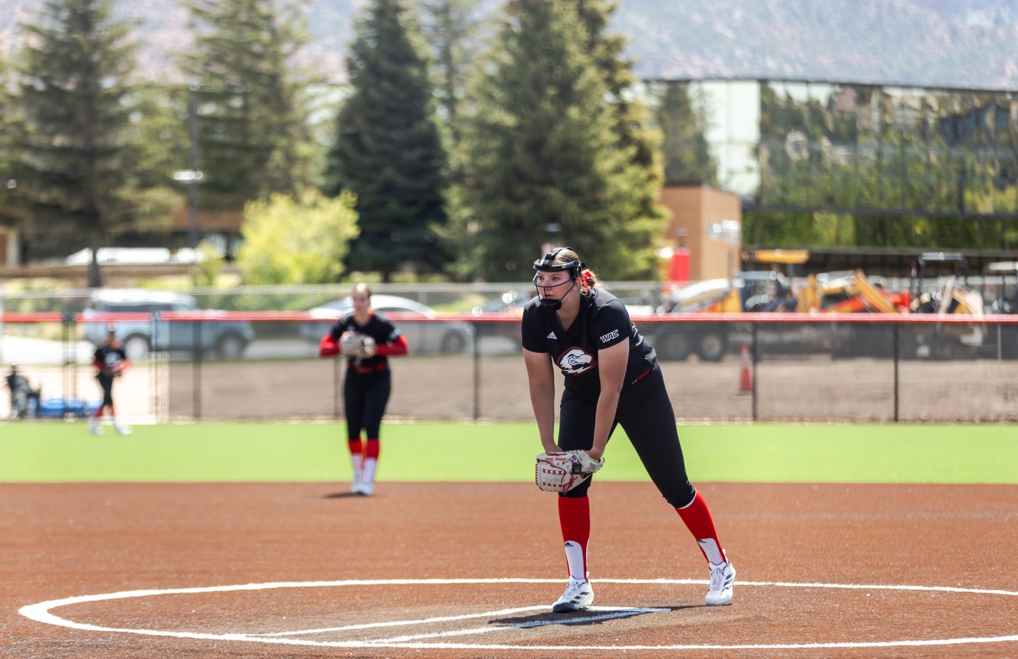 Delaney Baker winds up to pitch