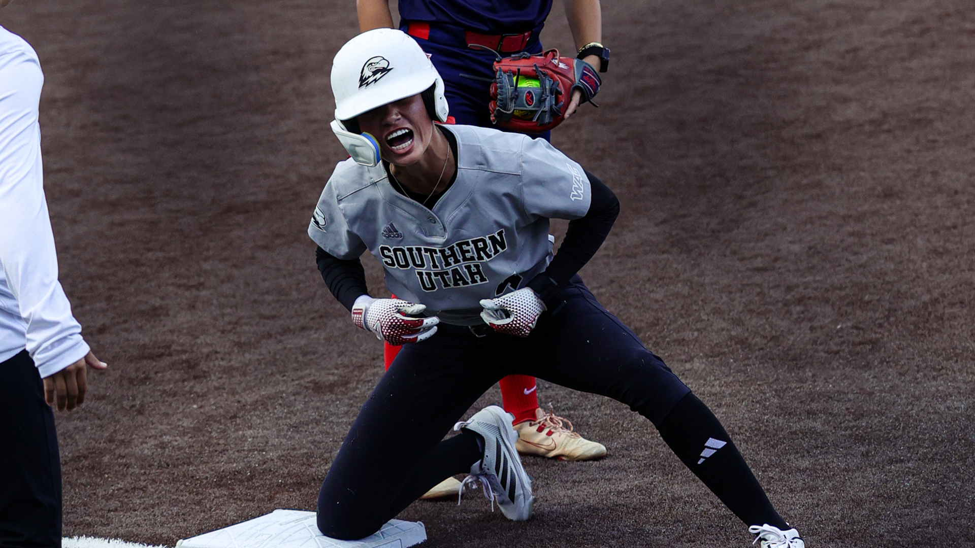 Michaella Salvatierra celebrates a triple