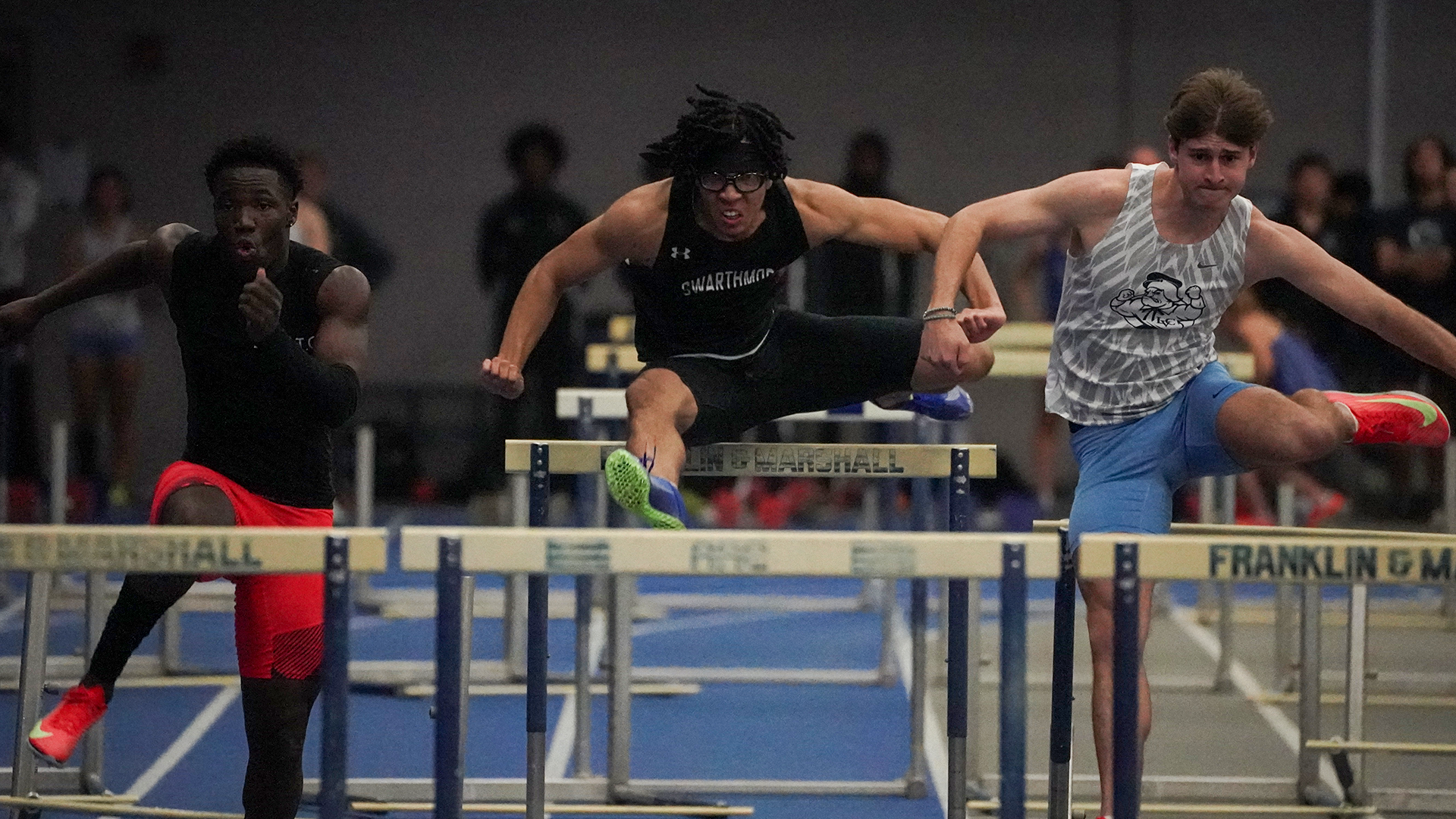 Saunders competes in 60m hurdles finals at F&M