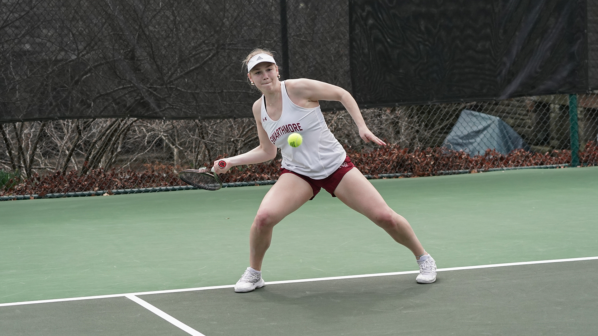 Strickler competes in doubles against F&M