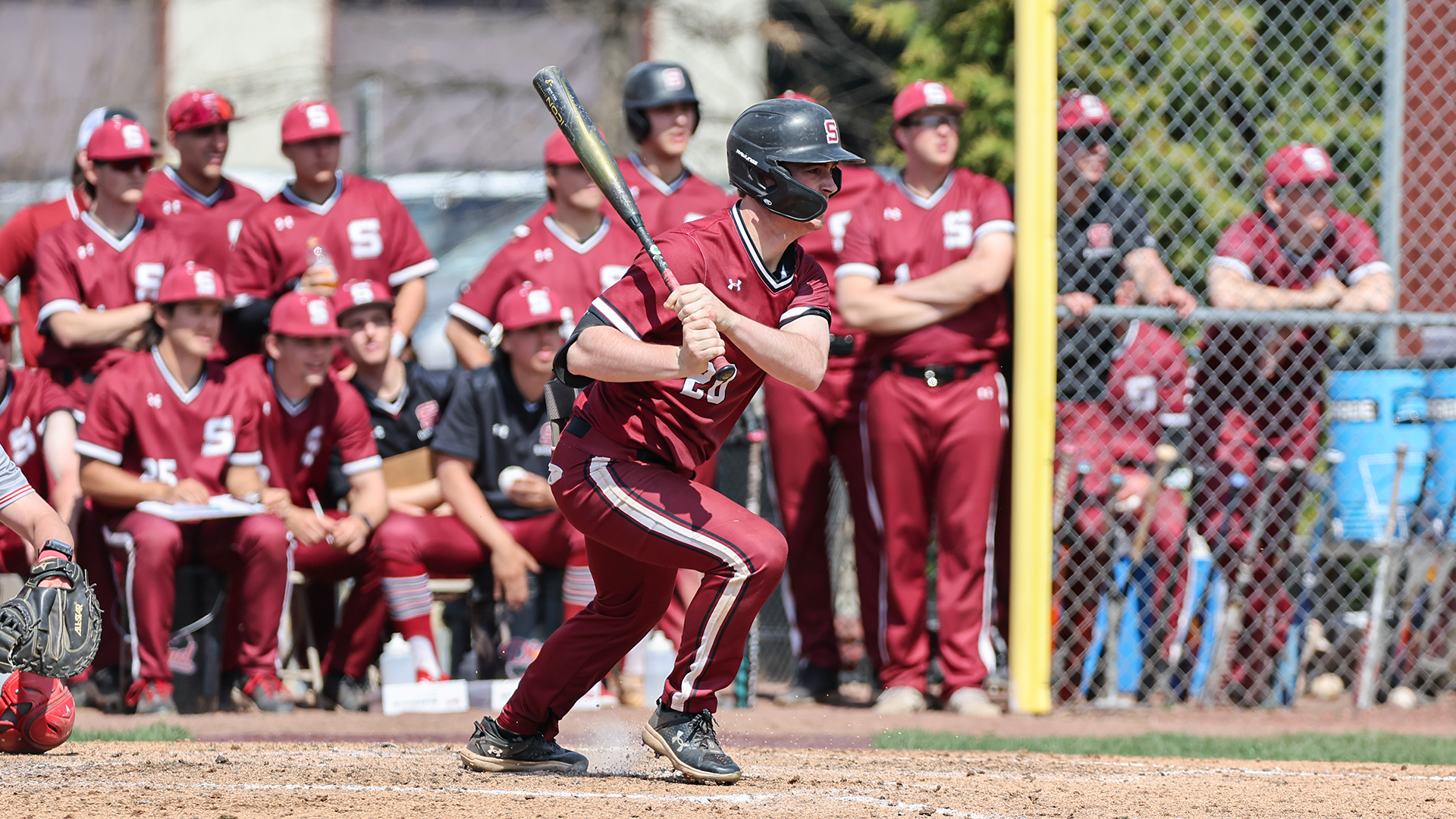 Sullivan gets a hit against Dickinson