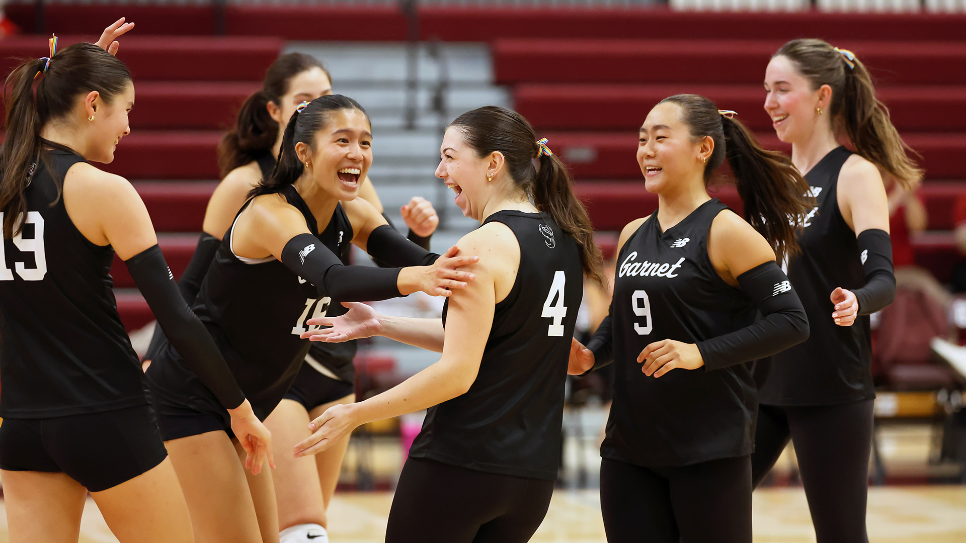 Volleyball celebrates point