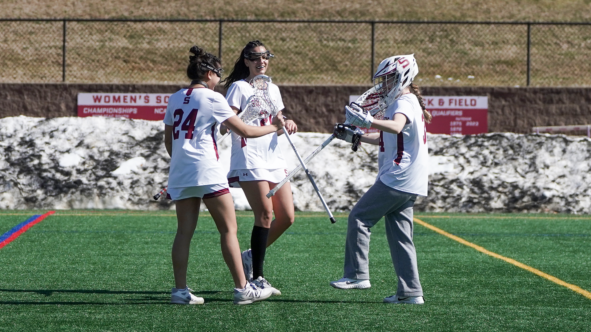 Carrier celebrates with defense