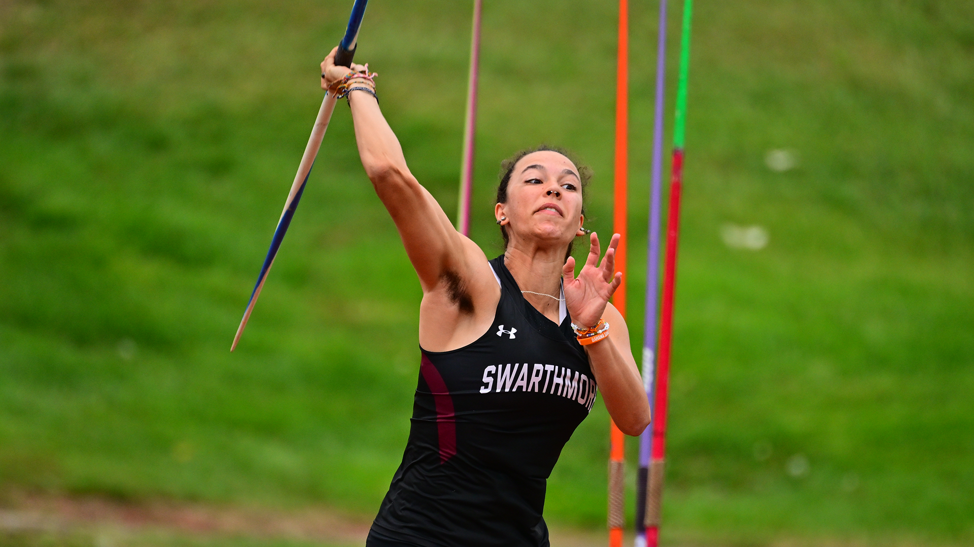 Swale competes in javelin