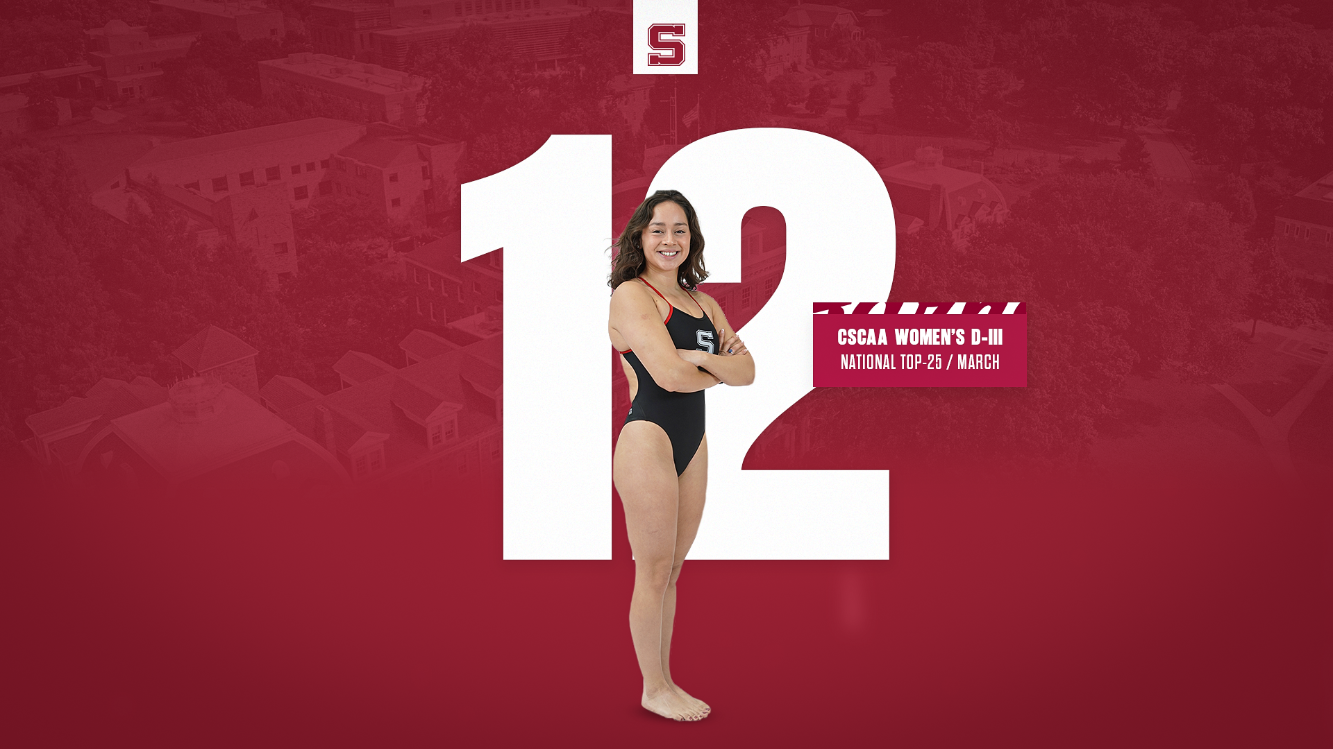Women's swimming Ranked 12th nationally