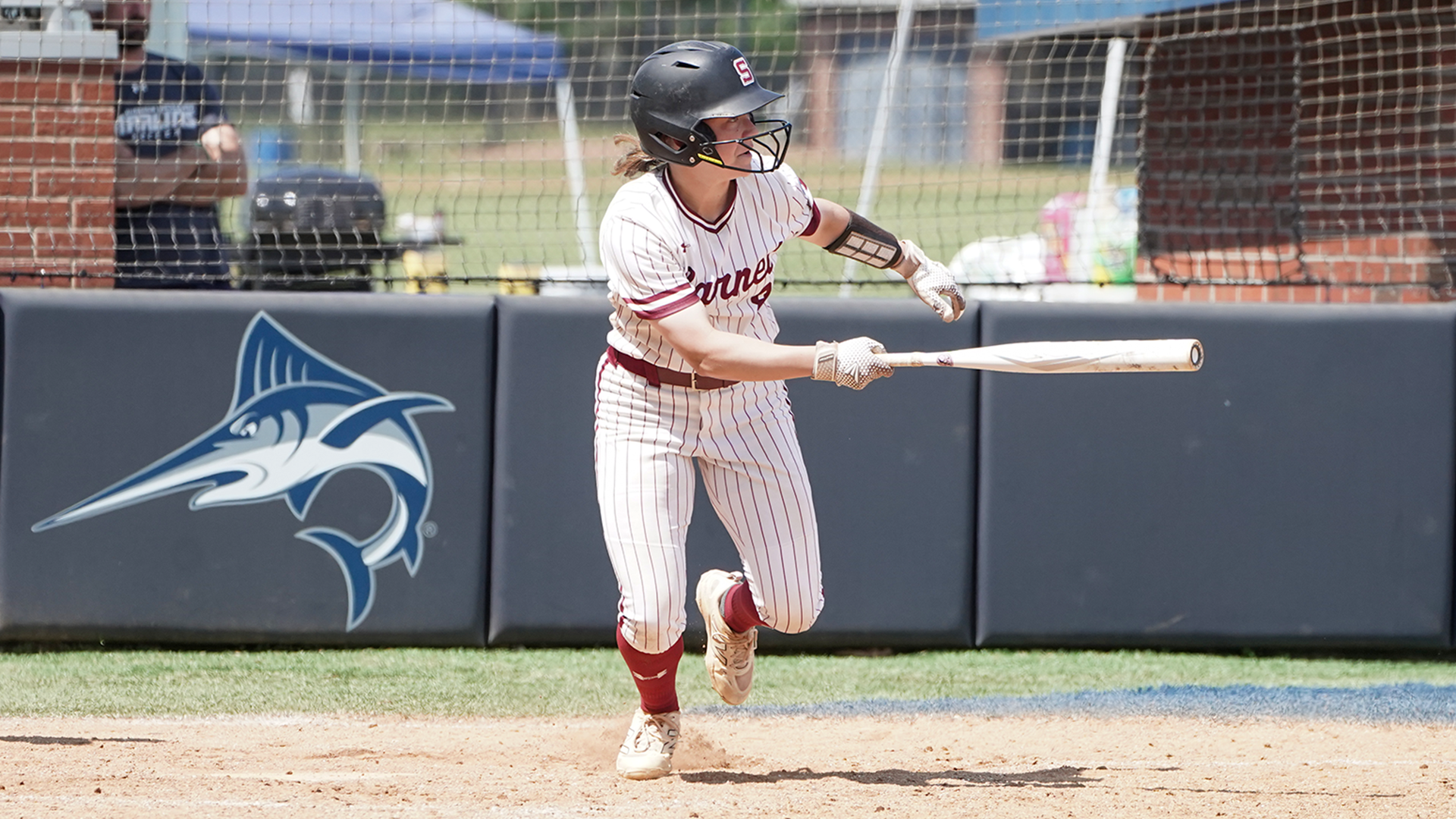 O'Connor slaps a single to the outfield 